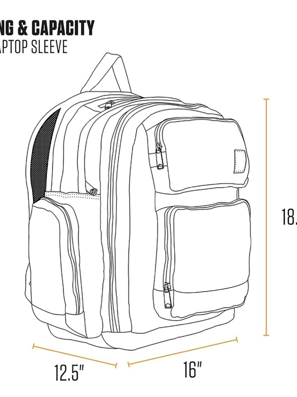 Carhartt Black Utility Backpack with Logo Patch - Picture 15 of 15